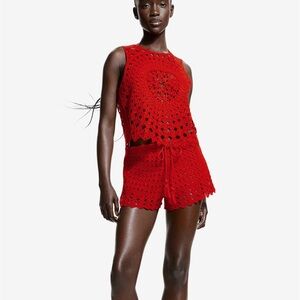 CROCHET- tank and shorts set XS
